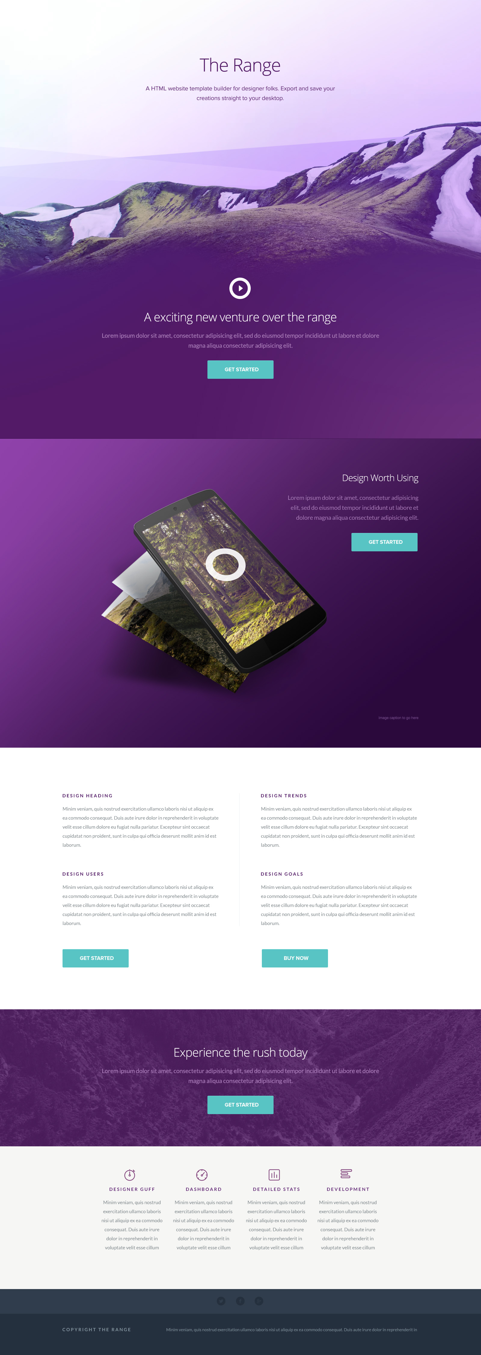 The Range - Free PSD Template