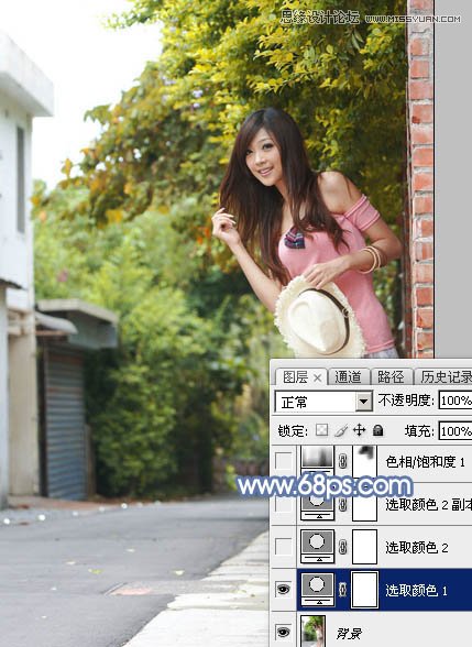 Photoshop调出美女模特秋季暖黄效果,PS教程,素材中国