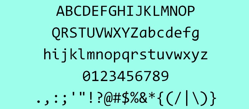 Code New Roman font