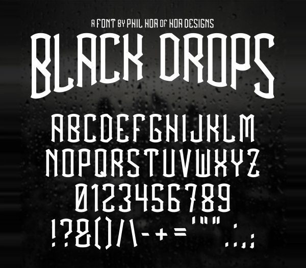 BlackDrops Font