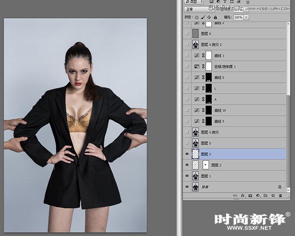 Photoshop制作超酷的性感模特商业修图教程,PS教程,素材中国