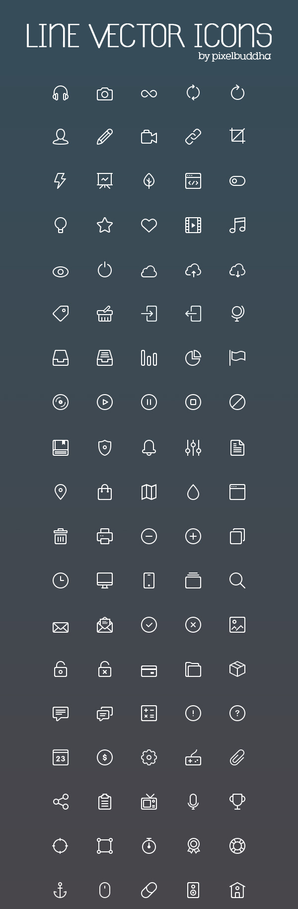 Line+Vector+Icon+Set+100+Icons