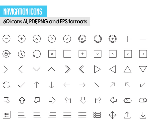 Free Vector Stroke Icons - 2