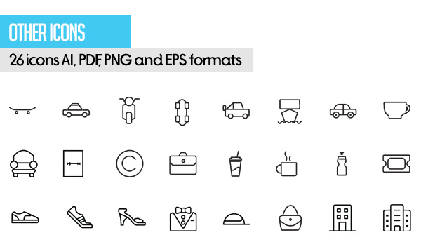 Free Vector Stroke Icons - 5