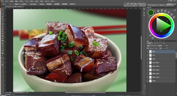 Photoshop鼠绘一碗逼真的红烧肉,PS教程,思缘教程网