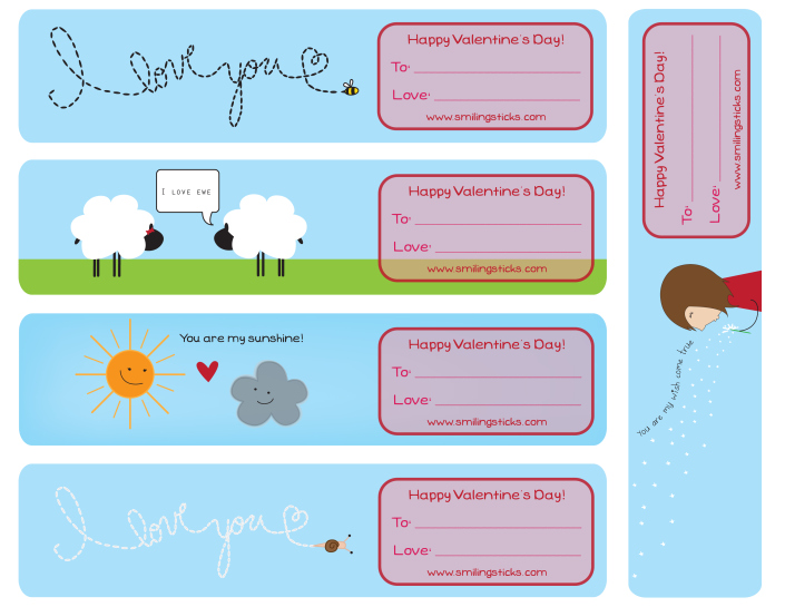 Freebie Printable Valentine Bookmarks by Madeline Audrey in 16 Valentine's Day Design Freebies