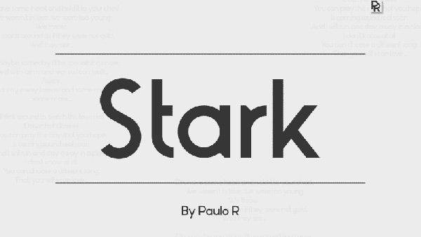 Stark by Paulo R. in 25 Fresh and Free Fonts for February 2014 