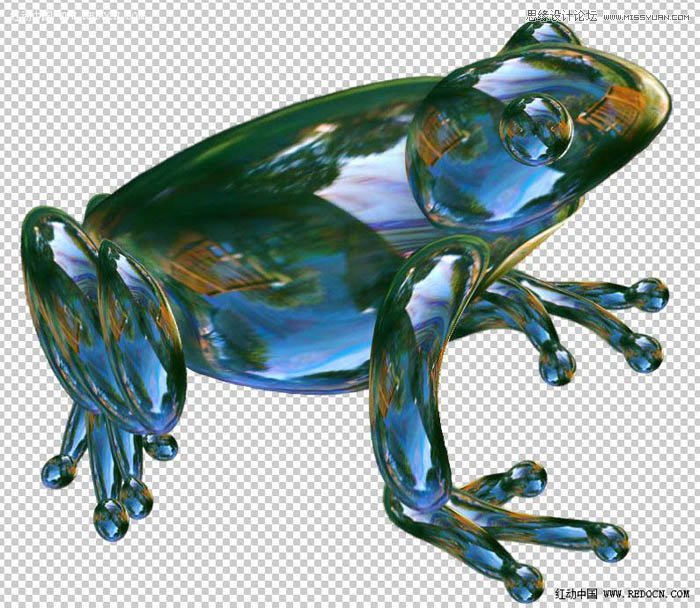 Photoshop合成一只晶莹剔透的青蛙,PS教程,思缘教程网