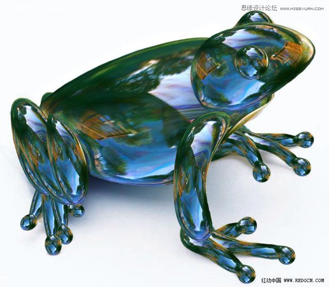 Photoshop合成一只晶莹剔透的青蛙,PS教程,思缘教程网