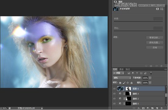 Photoshop给女性照片添加梦幻光线效果,PS教程,素材中国www.sccnn.com