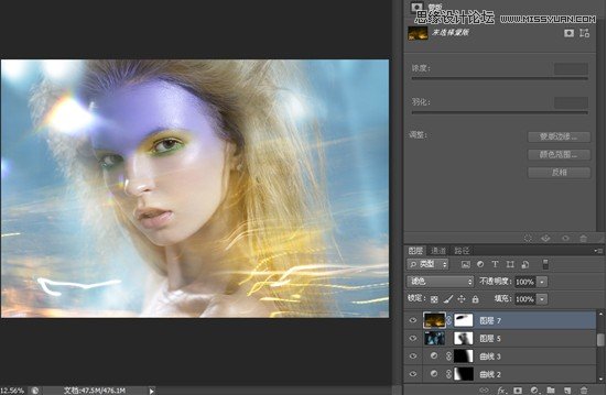 Photoshop给女性照片添加梦幻光线效果,PS教程,素材中国www.sccnn.com