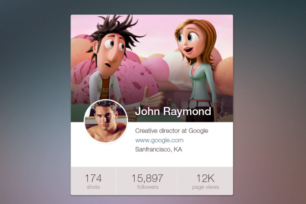 Profile vCard PSD by Surjith SM in 50 Fresh Freebies From Dribbble