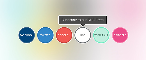 CSS Powered Buttons with Hover Tooltips by Tech and ALL in 50 Fresh Freebies From Dribbble