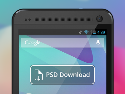 Vector HTC One PSD Download by Jeff Broderick in 50 Fresh Freebies From Dribbble