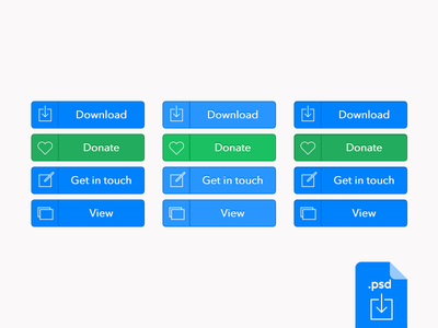 Free PSD Buttons by Luke Taylor in 50 Fresh Freebies From Dribbble