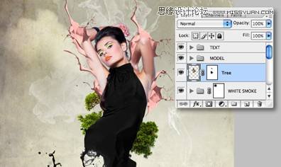 Photoshop制作创意打散效果的人像海报,PS教程,素材中国 sccnn.com