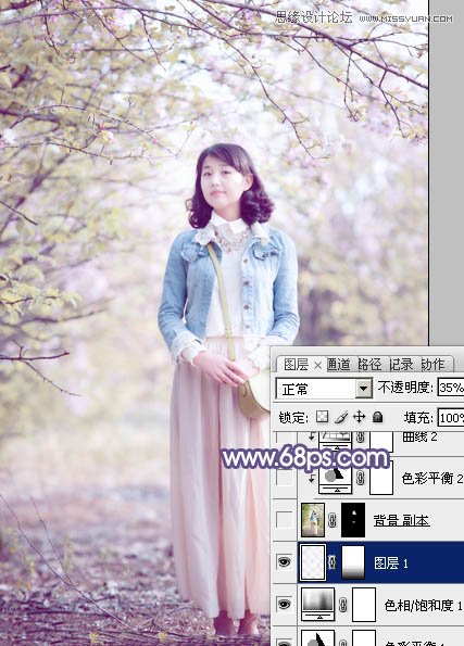 Photoshop调出春季女孩梦幻粉色效果,PS教程,素材中国 www.sccnn.com
