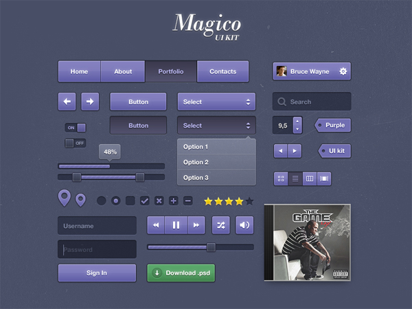 Magico UI Kit (PSD)