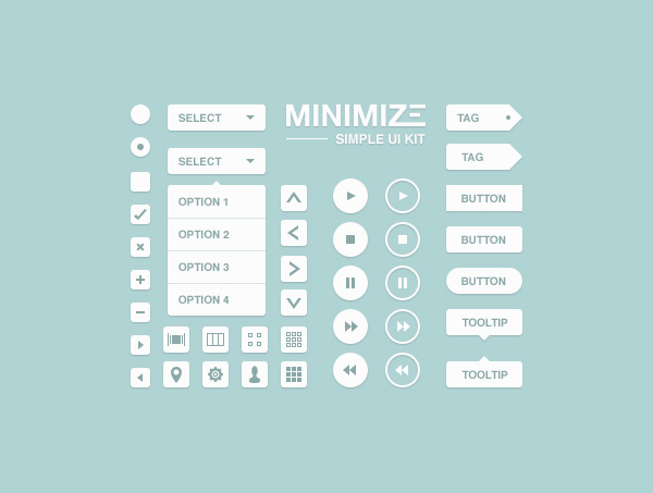Minimize UI Kit - Free PSD