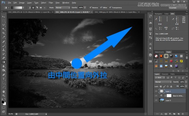 Photoshop把平凡的数码照片调成黑白效果,PS教程,素材中国 sccnn.com