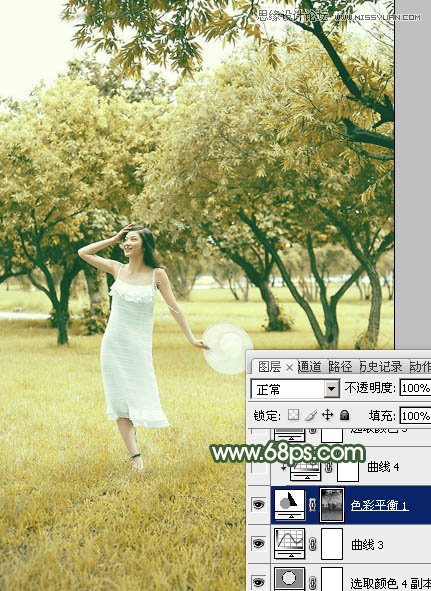 Photoshop调出夏季公园女孩怀旧效果,PS教程,素材中国 sccnn.com