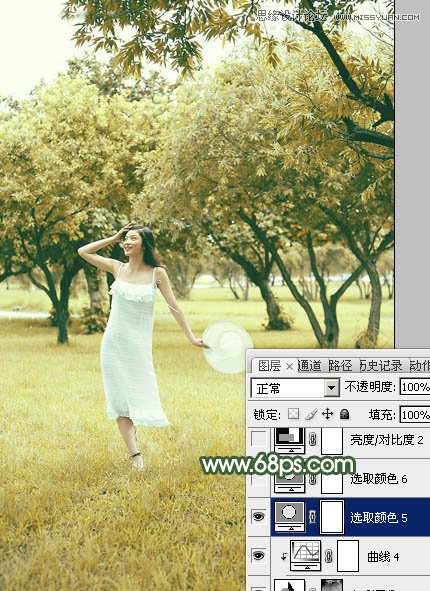 Photoshop调出夏季公园女孩怀旧效果,PS教程,素材中国 sccnn.com