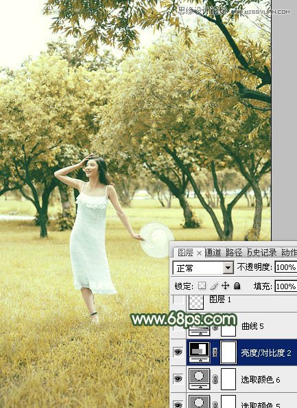 Photoshop调出夏季公园女孩怀旧效果,PS教程,素材中国 sccnn.com