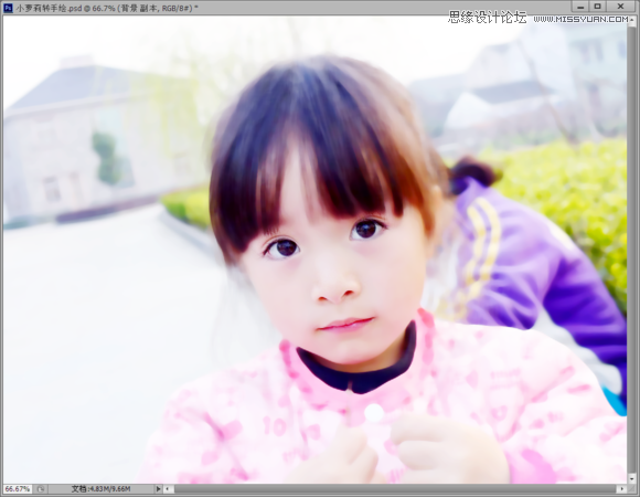 Photoshop简单的给儿童人像转手绘处理,PS教程,素材中国