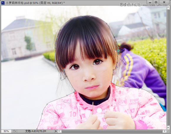 Photoshop简单的给儿童人像转手绘处理,PS教程,素材中国