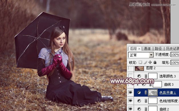 Photoshop调出外景女孩唯美的暖色调,PS教程,素材中国