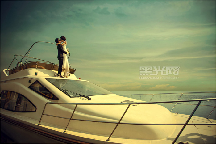 Photoshop增加海景婚片层次感及唯美度 