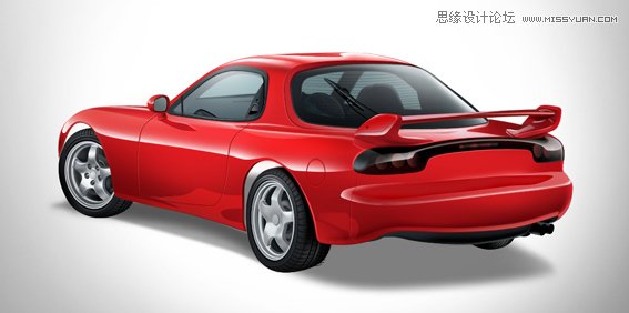 Photoshop鼠绘立体效果的红色汽车46ps.com教程