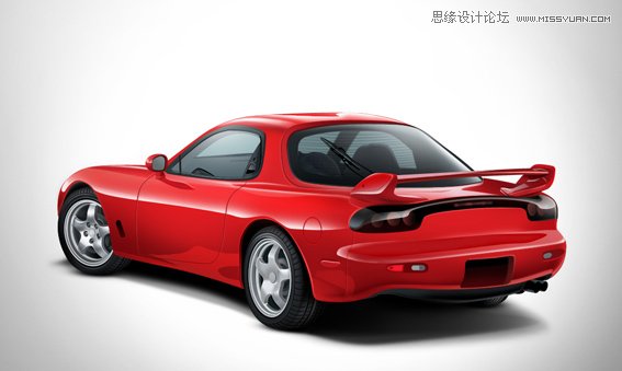 Photoshop鼠绘立体效果的红色汽车46ps.com教程