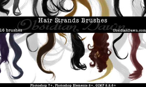 Wavy Hair Strands Brushes