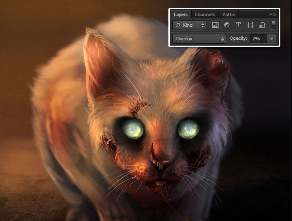 描绘了一幅可怕的僵尸猫