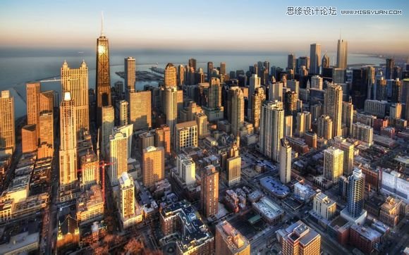 Photoshop制作城市剪影下的另类视觉效果,PS教程,素材中国
