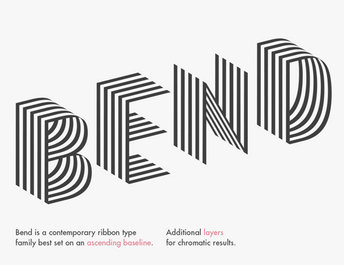 Bend free font family download