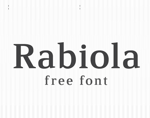 Rabiola free font family download