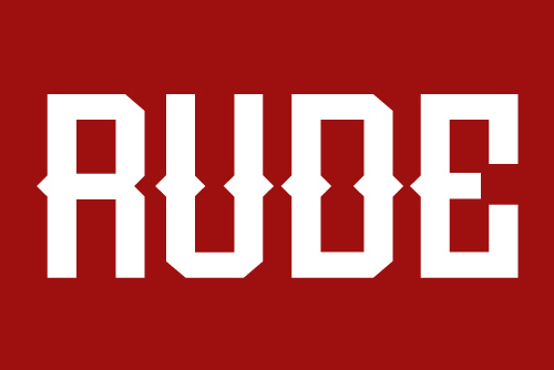 Rude free font family download