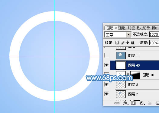 制作可爱蓝色放大镜图片的PS教程