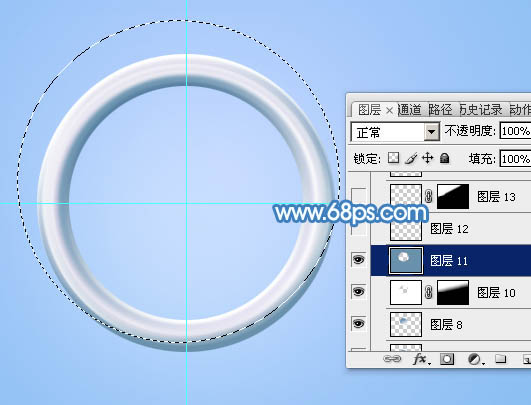 制作可爱蓝色放大镜图片的PS教程