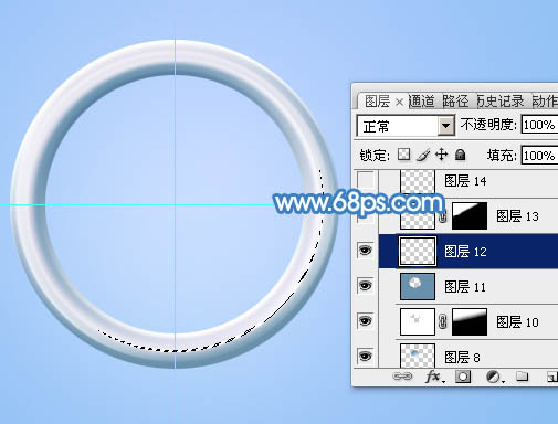 制作可爱蓝色放大镜图片的PS教程