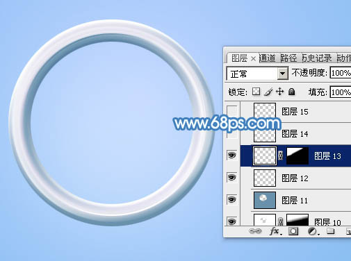 制作可爱蓝色放大镜图片的PS教程