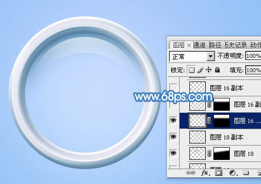 制作可爱蓝色放大镜图片的PS教程