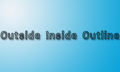 Outside outline font