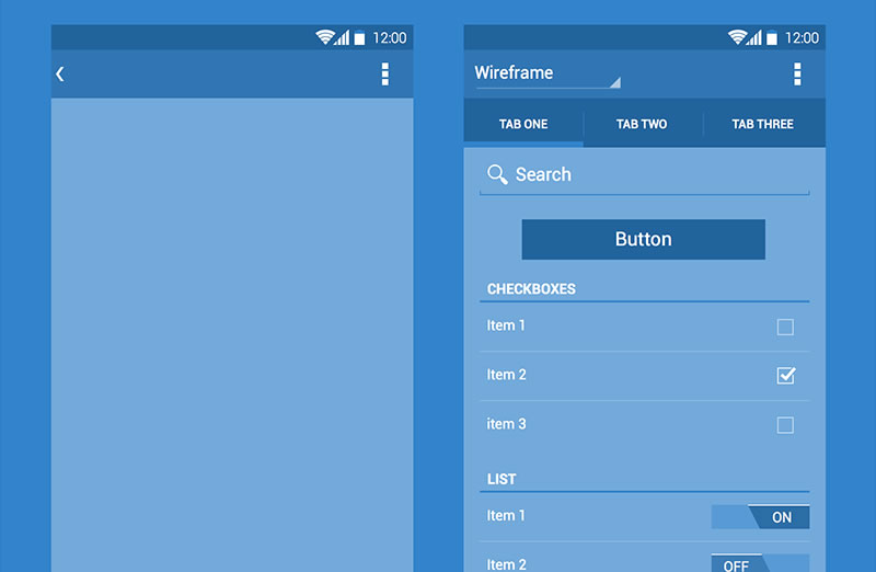 Android Wireframe Kit Sketch