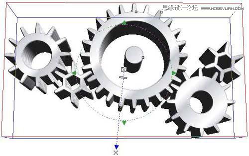 CorelDRAW绘制逼真的立体齿轮教程,PS教程,素材中国