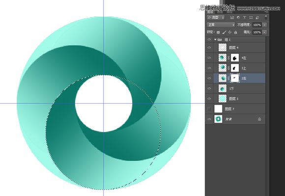 Photoshop制作立体风格的圆形旋涡图形图标,PS教程,素材中国
