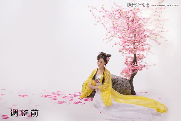 Photoshop调出美女写真中国风仿工笔画效果,PS教程,素材中国