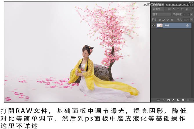 Photoshop调出美女写真中国风仿工笔画效果,PS教程,素材中国